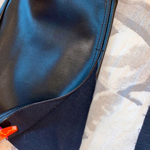 Brand New, Never Worn, size 3/26. Leather bootcut, high rise slim flare pants. - Picture 3 of 6